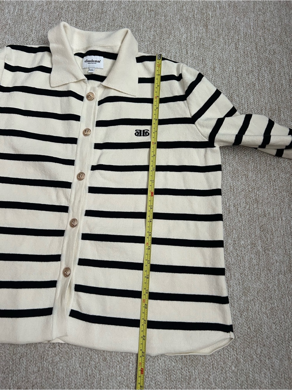 Ellandemm Black Striped Button Up Shirt - Picture 13 of 13